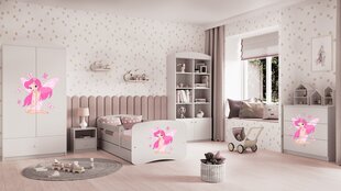 Balta lova babydreams be stalčiaus, be čiužinio, fėja 180/80 цена и информация | Кровати | pigu.lt