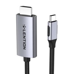 Lention USB-C to 4K60Hz HDMI cable, 3m (silver) цена и информация | Кабели для телефонов | pigu.lt