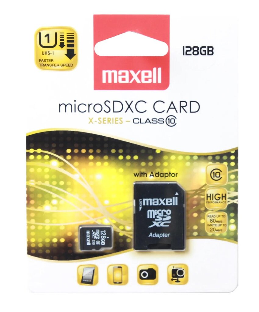 Maxell micro SDXC цена и информация | Atminties kortelės fotoaparatams, kameroms | pigu.lt
