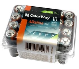Spalvota šarminė baterija AA/ 1,5 V/ 24ks цена и информация | Батарейки | pigu.lt