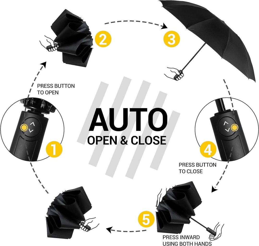 Kompaktiškas automatinis skėtis 210T цена и информация | Moteriški skėčiai | pigu.lt