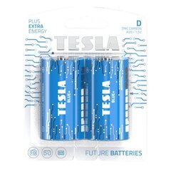 Tesla blue + cinko anglies baterija didelė monofoninė, lizdinė plokštelė kaina ir informacija | Elementai | pigu.lt