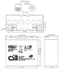 Akumuliatorius CSB EVH12150, 12V/24Ah kaina ir informacija | Akumuliatoriai | pigu.lt