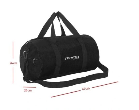 Kelioninis sportinis krepšys Strado, juodas цена и информация | Kuprinės ir krepšiai | pigu.lt