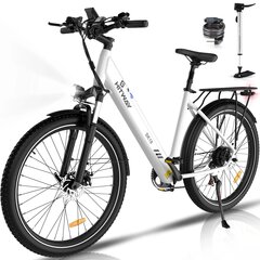 Электровелосипед Hitway BK18, 27,5", белый, 250Вт, 12Ач цена и информация | Электровелосипеды | pigu.lt