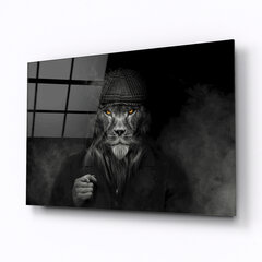 Картина из закаленного стекла - лев в шляпе цена и информация | Репродукции, картины | pigu.lt