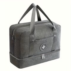 Дорожная сумка, 39 x 18 x 30 см, серая цена и информация | Чемоданы, дорожные сумки  | pigu.lt