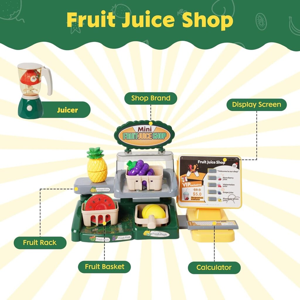 Žaidimų rinkinys Fruit Juice Shop kaina ir informacija | Žaislai mergaitėms | pigu.lt