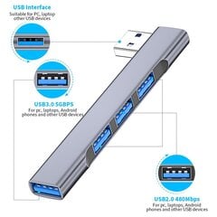USB daugiafunkcinė HUB stotis, 4 in 1 kaina ir informacija | Adapteriai, USB šakotuvai | pigu.lt