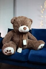 Плюшевый медведь Рудольф 135 см, темно-коричневый цена и информация | Мягкие игрушки | pigu.lt