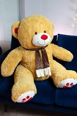 Плюшевый медведь "Рудольф" 135 см, оранжевый цена и информация | Мягкие игрушки | pigu.lt