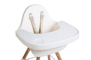 Столик для стульчика для кормления Evolu с силиконовым ковриком Childhome, white цена и информация | Стульчики для кормления | pigu.lt