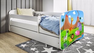 Balta lova babydreams su stalčiumi, su čiužiniu, safari 160/80 kaina ir informacija | Lovos | pigu.lt