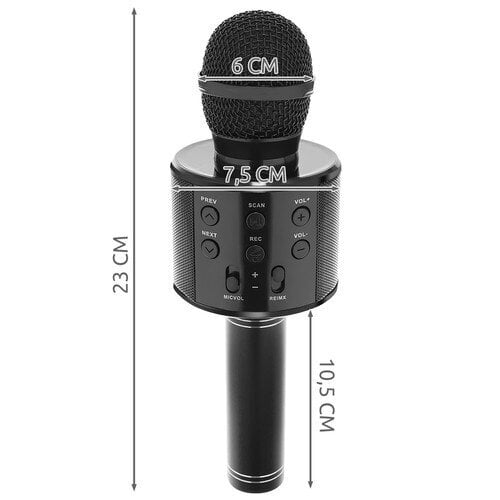 StoreXO Mrofonas juodas kaina ir informacija | Mikrofonai | pigu.lt