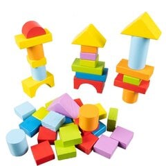 Набор деревянных блоков цена и информация | Конструкторы и кубики | pigu.lt