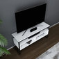 TV stovas Asir, 110x35x49,9 cm, juodas/baltas kaina ir informacija | TV staliukai | pigu.lt