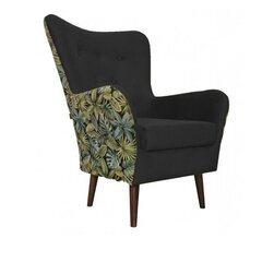 Fotelis Intromit Jungle, juodas цена и информация | Кресла в гостиную | pigu.lt