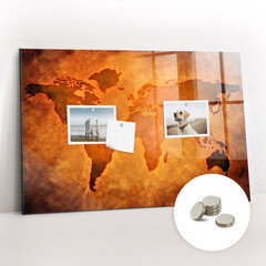 Magnetinė lenta Didelis Pasaulio Žemėlapis, 60x40 cm kaina ir informacija | Kanceliarinės prekės | pigu.lt