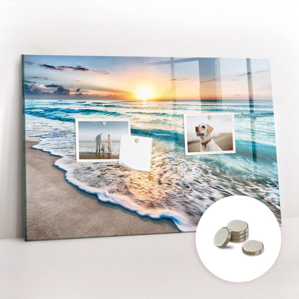Magnetinė lenta Paplūdimio Jūros Piasek, 60x40 cm цена и информация | Kanceliarinės prekės | pigu.lt