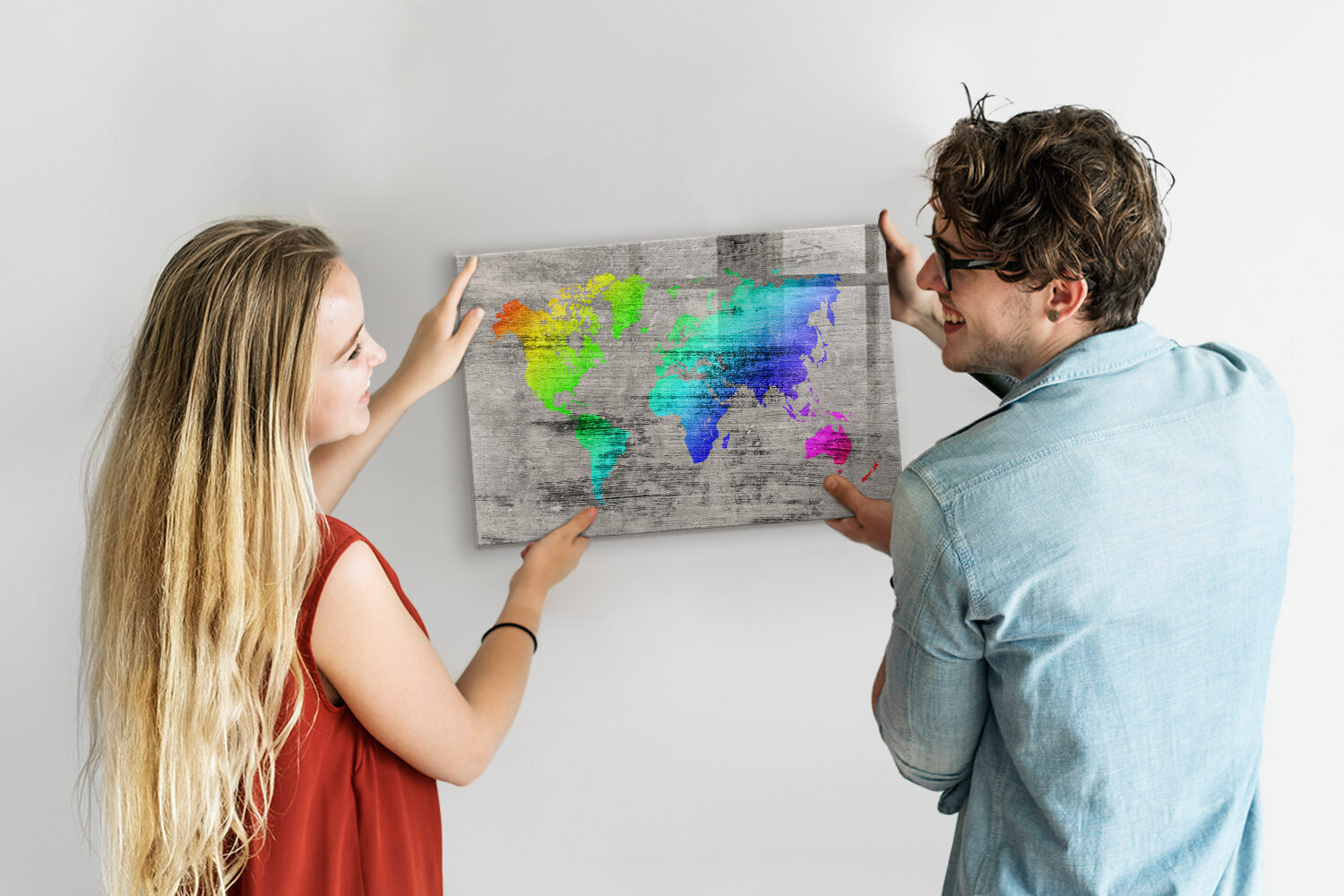 Magnetinė lenta Pasaulio Žemėlapis, 60x40 cm kaina ir informacija | Kanceliarinės prekės | pigu.lt