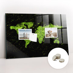 Magnetinė lenta Pasaulio Žemėlapis, 60x40 cm kaina ir informacija | Kanceliarinės prekės | pigu.lt