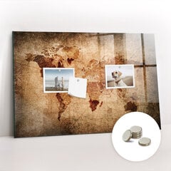 Magnetinė lenta Senas Pasaulio Žemėlapis, 60x40 cm kaina ir informacija | Kanceliarinės prekės | pigu.lt