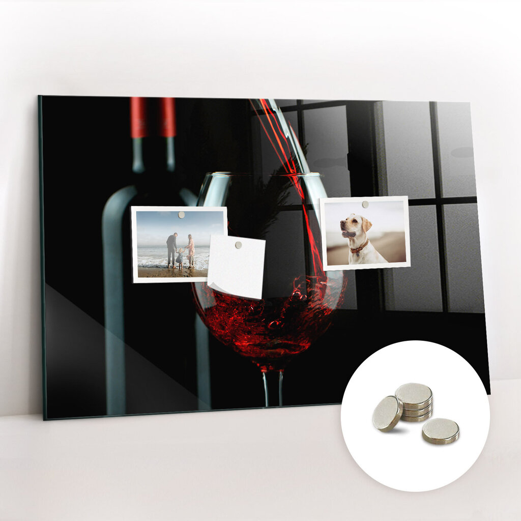 Magnetinė lenta Butelis Vyno, 60x40 cm kaina ir informacija | Kanceliarinės prekės | pigu.lt