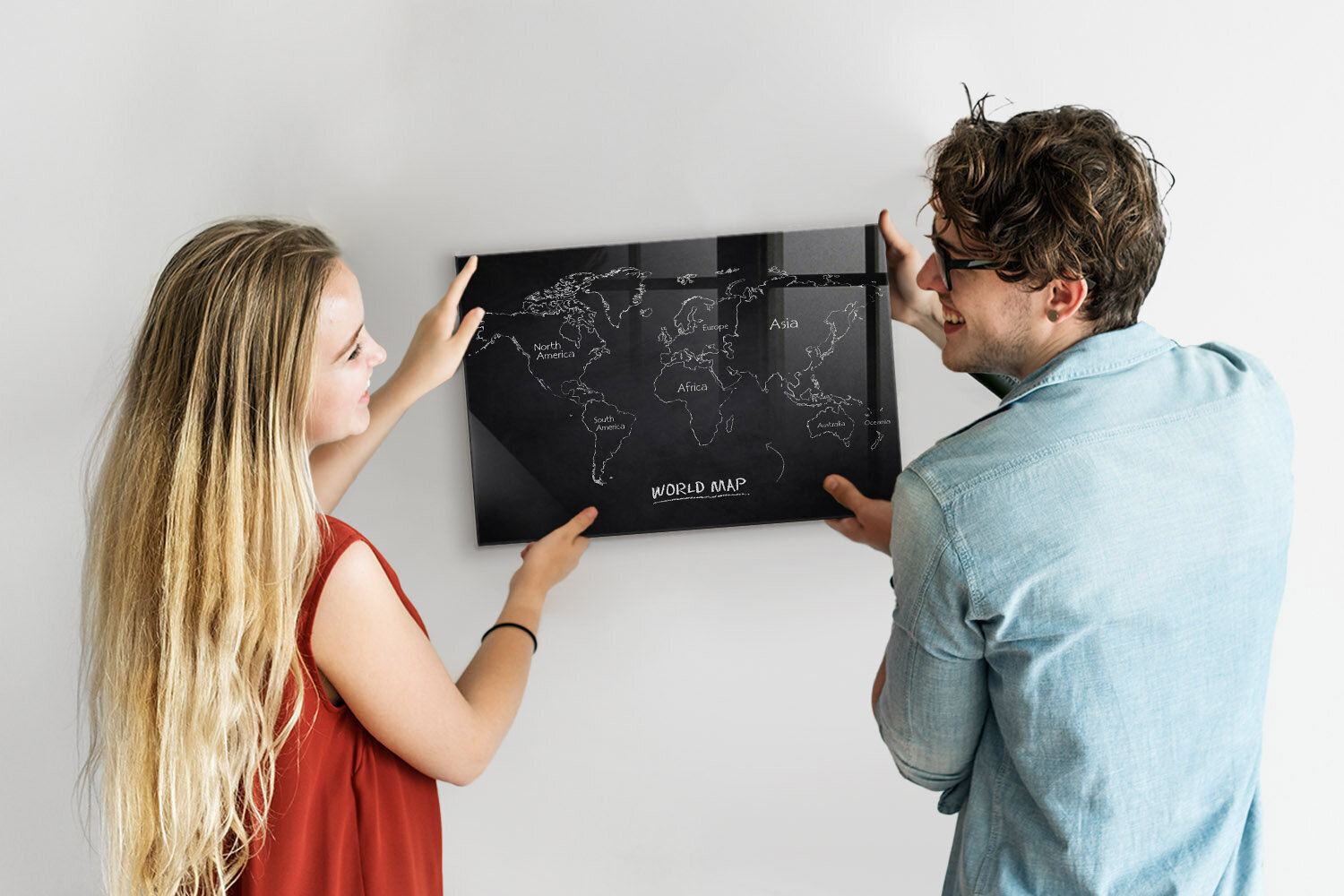 Magnetinė lenta Pasaulio Žemėlapio Šalys, 60x40 cm kaina ir informacija | Kanceliarinės prekės | pigu.lt