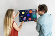 Magnetinė lenta Vaikų Kosmosas, 60x40 cm kaina ir informacija | Kanceliarinės prekės | pigu.lt