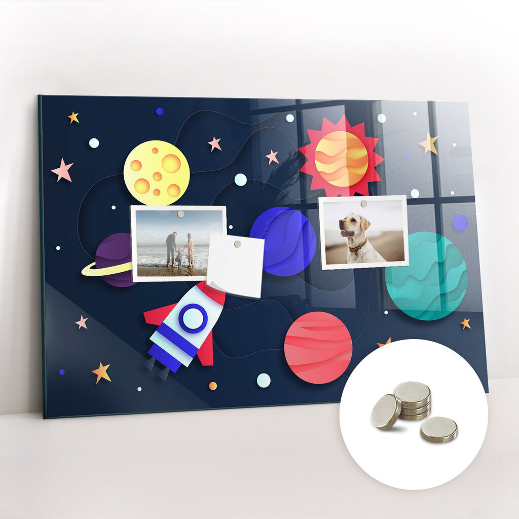 Magnetinė lenta Vaikų Kosmosas, 60x40 cm kaina ir informacija | Kanceliarinės prekės | pigu.lt