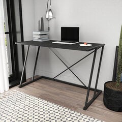 Stalas Asir, 114x60x75 cm, juodas/pilkas kaina ir informacija | Kompiuteriniai, rašomieji stalai | pigu.lt