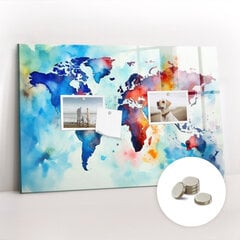 Magnetinė lenta Dažytas Žemėlapis, 60x40 cm kaina ir informacija | Kanceliarinės prekės | pigu.lt