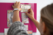 Magnetinė lenta Stipri Rožinė Spalva, 60x40 cm kaina ir informacija | Kanceliarinės prekės | pigu.lt