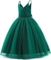 Тюлевое платье для девочки NNJXD, зеленое, 150 см цена и информация | Платья для девочек | pigu.lt