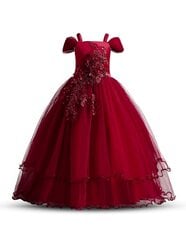 Тюлевое платье для девочки ТТЯОВО, красное, 170 см цена и информация | Платья для девочек | pigu.lt