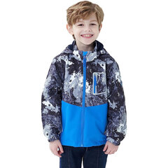 Куртка весенне-осенняя для мальчика на флисовой подкладке Безюн, синяя пестрая цена и информация | Куртка для мальчика | pigu.lt