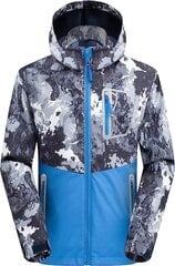 Куртка весенне-осенняя для мальчика на флисовой подкладке Безюн, синяя пестрая цена и информация | Куртка для мальчика | pigu.lt