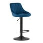 2-ių kėdžių komplektas, mėlynas/juodas цена и информация | Virtuvės ir valgomojo kėdės | pigu.lt