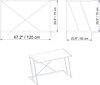 Stalas Asir, 114x60x75 cm, auksinis/pilkas kaina ir informacija | Kompiuteriniai, rašomieji stalai | pigu.lt