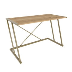 Stalas Asir, 114x60x75 cm, auksinis/smėlio spalvos kaina ir informacija | Kompiuteriniai, rašomieji stalai | pigu.lt