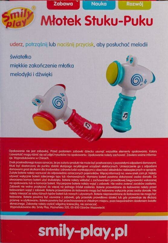 Interaktyvus plaktukas Smily Play, raudonas kaina ir informacija | Lavinamieji žaislai | pigu.lt