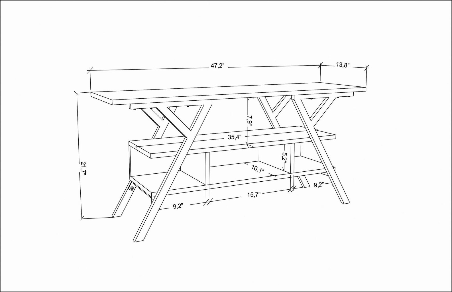 TV stovas Asir, 120x35x55 cm, baltas/pilkas цена и информация | TV staliukai | pigu.lt