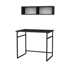 Stalas Asir, 90x60x75 cm, juodas/pilkas kaina ir informacija | Kompiuteriniai, rašomieji stalai | pigu.lt