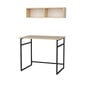 Stalas Asir, 90x60x75 cm, juodas/smėlio spalvos цена и информация | Kompiuteriniai, rašomieji stalai | pigu.lt