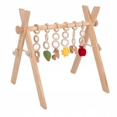 Stovas su mediniais pakabukais kūdikiams KiddyMoon цена и информация | Игрушки для малышей | pigu.lt