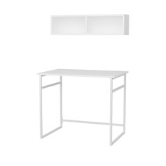 Стол, Асир, 90х60х75 см, белый цена и информация | Компьютерные, письменные столы | pigu.lt