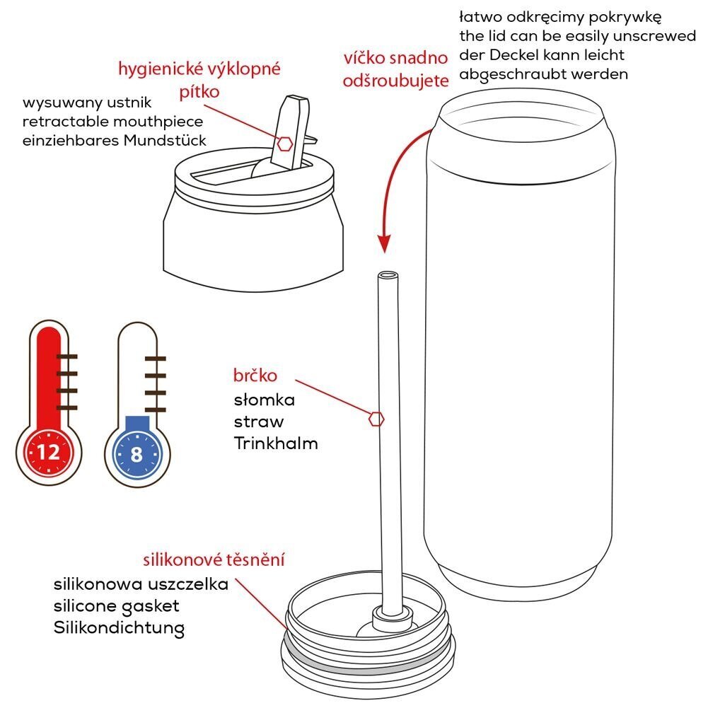 Orion termo puodelis, 700 ml kaina ir informacija | Termosai, termopuodeliai | pigu.lt