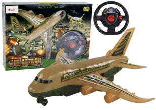Nuotoliniu būdu valdomas karinis lėktuvas Lean Toys, rudas kaina ir informacija | Žaislai berniukams | pigu.lt