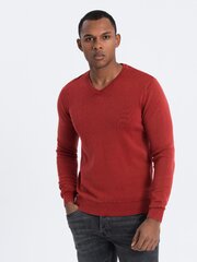 мужской свитер с v-образным вырезом - красный v3 om-swos-0108 124553-7 цена и информация | Мужские свитера | pigu.lt