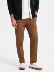Мужские брюки чинос классического кроя с мягкой текстурой — карамель v3 om-pacp-0190 124478-7 цена и информация | Мужские брюки | pigu.lt